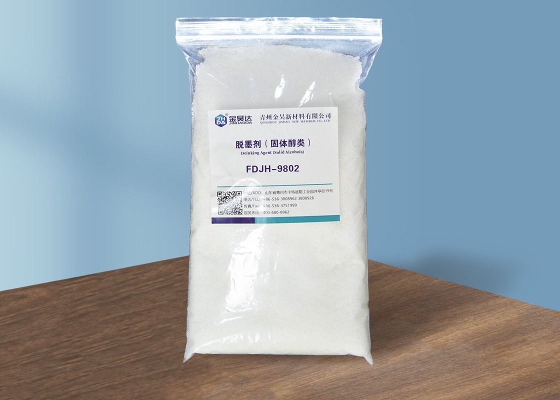 Flotation Deinking Agen Pengikat Silang Polimer FDJH 9802 Agen Penghilang Tinta Alkohol Padat Untuk pulp