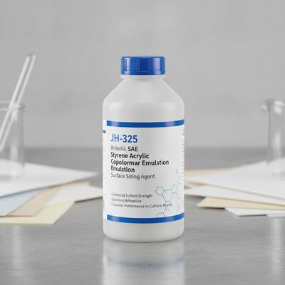 JH-325 Anionic SAE Styrene Acrylic Copolymer Emulsion Surface Sizing Agent dengan kekuatan permukaan yang ditingkatkan dan perekat yang sangat baik untuk kinerja superior dalam kertas kultur